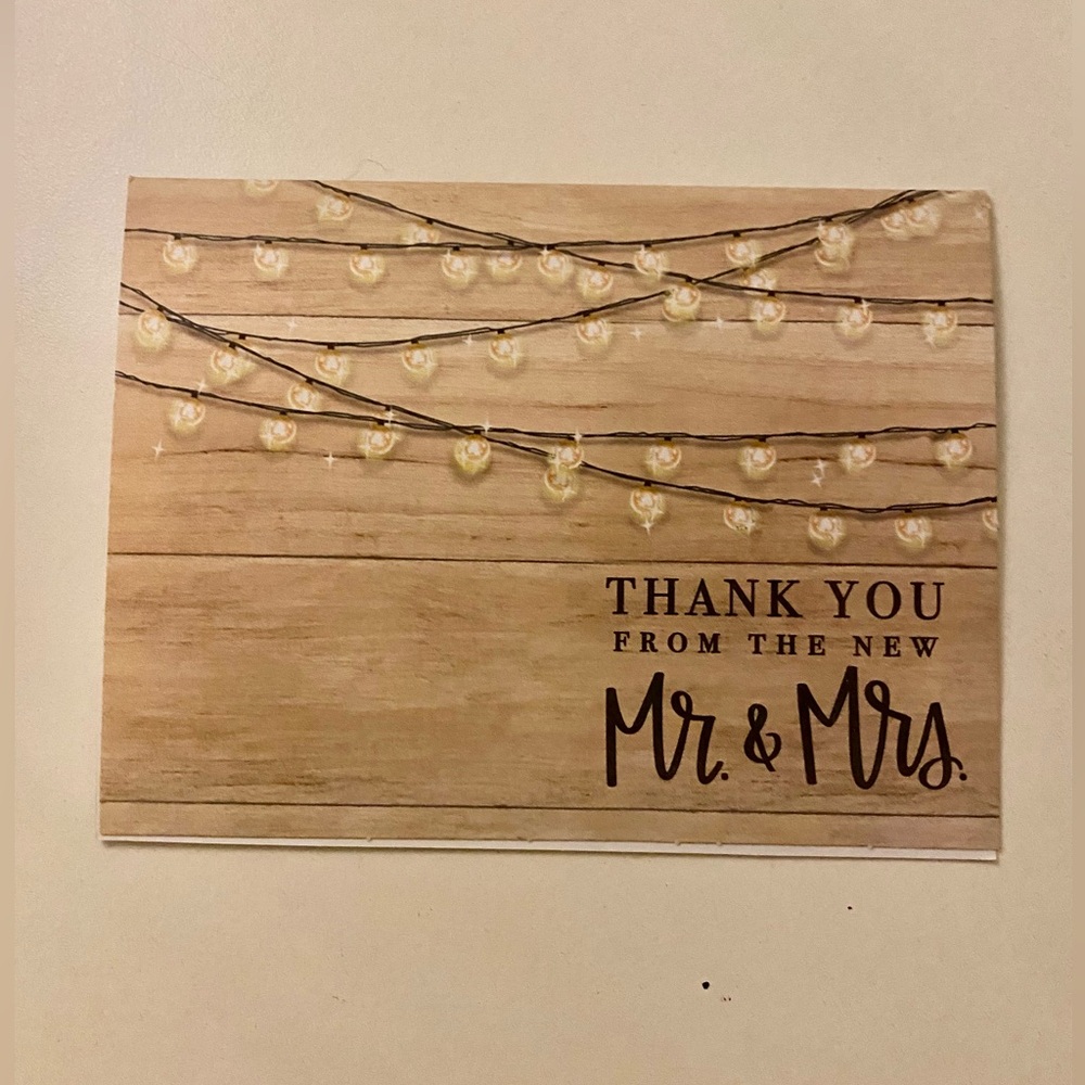 ❤️3/$15❤️  Mr. & Mrs. Thank You Letters with Matching Envelopes. Quantity 32